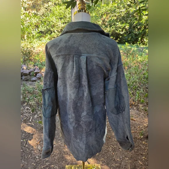 Free People Army Green Ruby Fleece Shirt Jacket Size Small - Picture 5 of 7